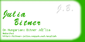 julia bitner business card